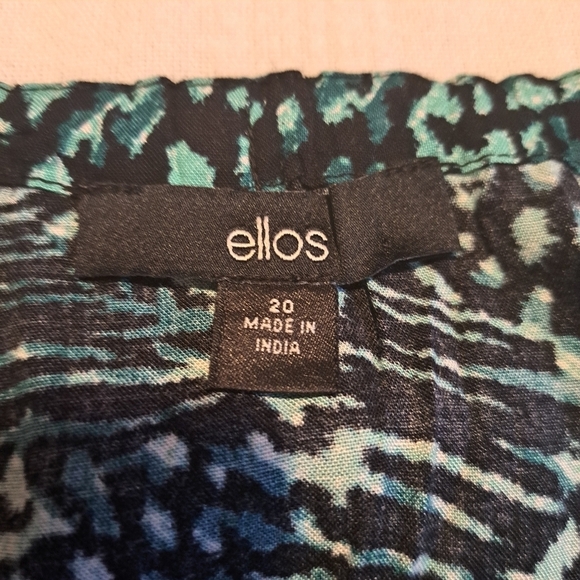 Ellos women's size 20 blouse green, black & white, New - Picture 2 of 6